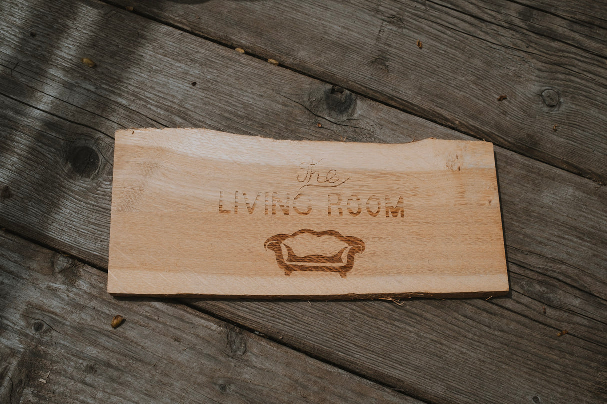 Holzbrett "The Living Room"